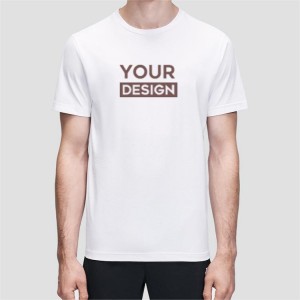 Conception de t-shirt vide avec logo d'entreprise personnalisé OEM