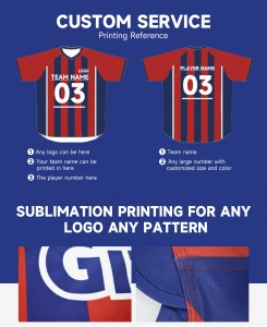 Custom OEM Logo Mænd Team Sublimation Sports Fodbold T-shirts Uniform fodboldtrøje