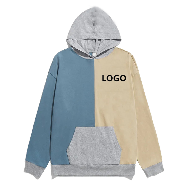 factory Outlets for Custom Hoodies For Men - Wholesale Supplier Stitching Color Block Printed Letters Logo Hoodies Custom Hoodie Men’s Sweatshirt – Gift
