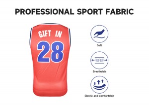 Servizio OEM di gilet senza maniche personalizzato con stampa a sublimazione per sport di pallacanestro
