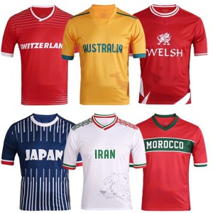 Custom OEM Logo Mænd Team Uniform Sublimation Sports Fodboldtrøje Fodboldtøj T-shirts