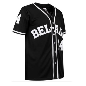 Camiseta esportiva de beisebol com impressão por sublimação, camisa de beisebol personalizada unissex