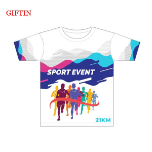 OEM Custom tshirt 3d sublimation marathon running t-shirt design