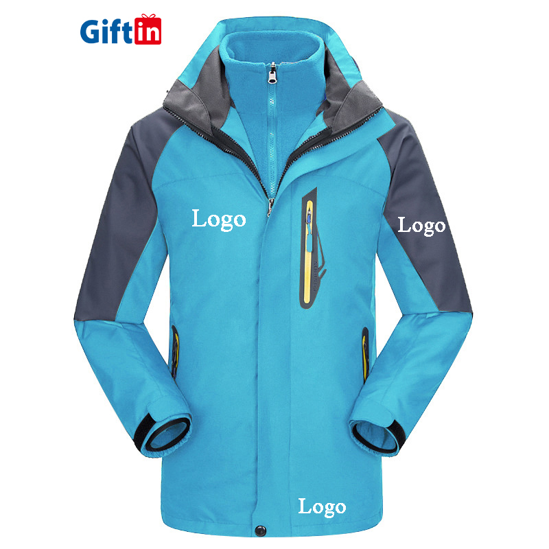 China Cheap price Dri Fit Shirt - Mens Winter Custom Logo Black Brown Blue Luxury Quilted Jackets Three-In-One Warm Windbreaker Waterproof Outdoor Mountaineering Jacket – Gift