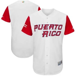 Venta al por mayor, uniforme de béisbol de competición juvenil, malla de poliéster personalizada, Jersey de béisbol cosido de Puerto Rico, camisetas de béisbol para hombres