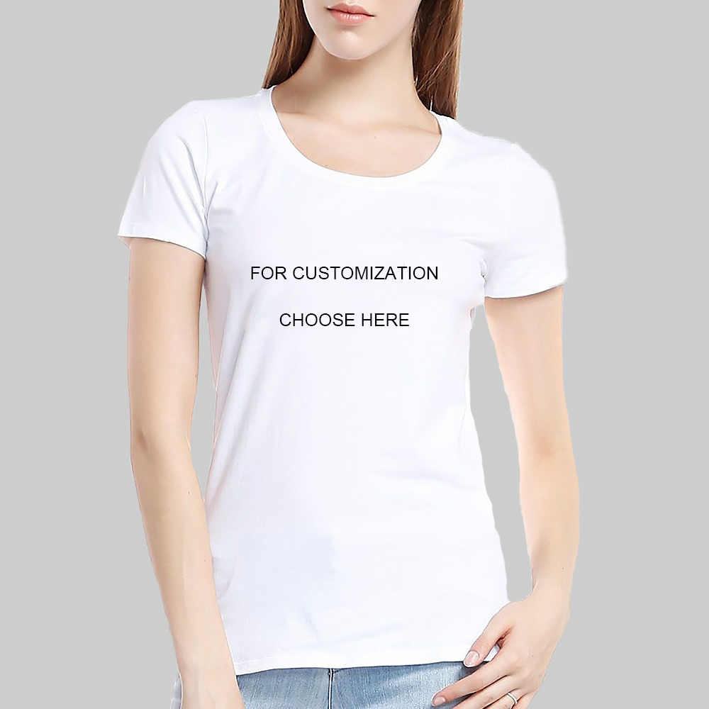 Manufacturer of Custom Business Shirts - Dropshipping Service Women Customize tshirt Printed Cotton Basic Casual Style Female Factory Price Low MOQ T-shirt In Stock  – Gift