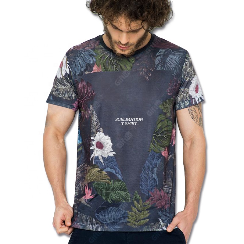 Factory best selling Sweatshirt Sublimation - 2019 new design half sleeve all over sublimation printed mens plain tee t shirts – Gift