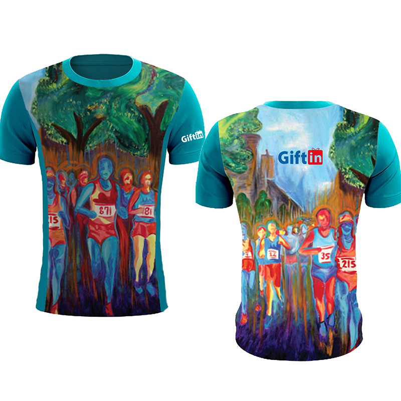 Professional Design Run Team - Quick Dry Fit Coolmax Promotional Custom Polyester Marathon Sport Running Dye Sublimation T shirt – Gift