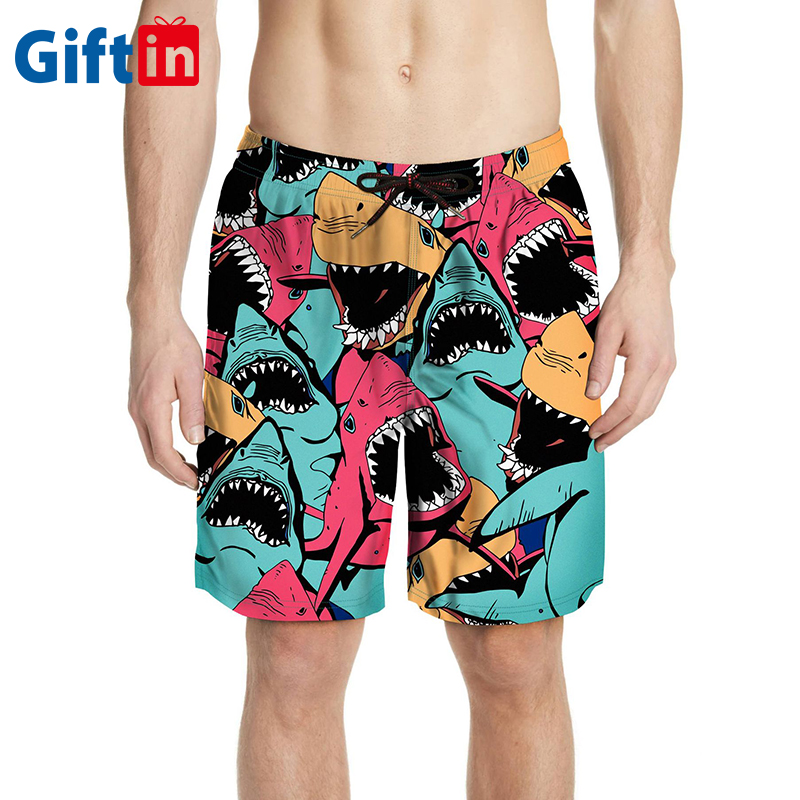 Factory Free sample Marathon Man T Shirt - Online Shopping Summer Tropical Fashion Custom Floral 100 polyester Mens Swimming Trunks Board Shorts Beach shorts – Gift