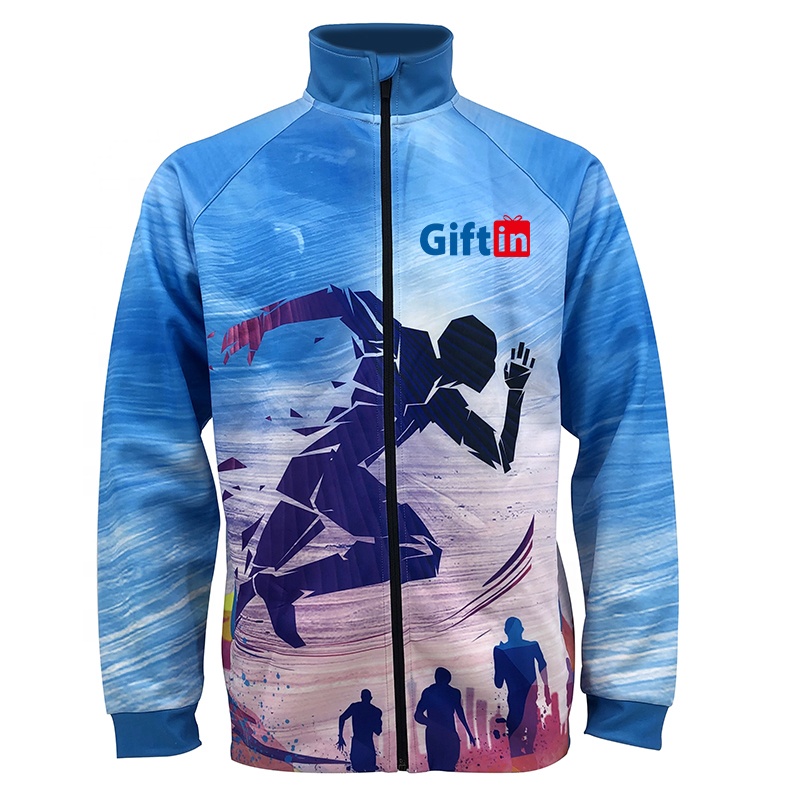 Newly Arrival Blank Sublimation T Shirts - Sublimation Marathon Running Custom zip up sports jacket men's jackets & coats – Gift
