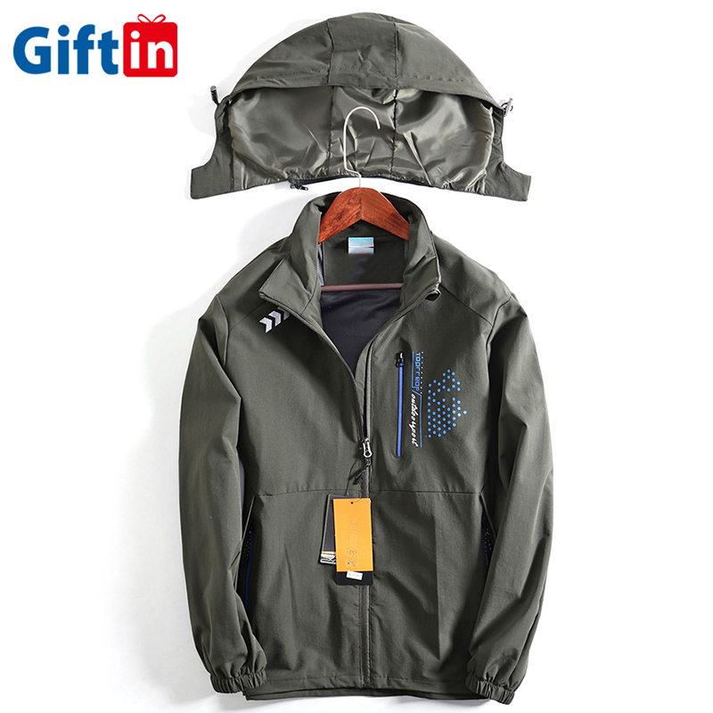 factory low price T Shirt Promo - 2019 Hooded Outdoor Polyester waterproof custom Windrunner softshell sports jacket men's jackets & coats – Gift