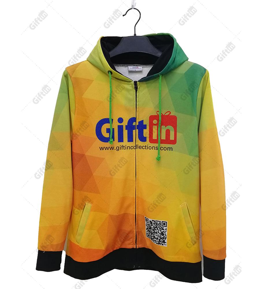 Factory Cheap Hot Coolmax Shirts - GIFT IN sublimation printing zipper up polyester hoodie – Gift