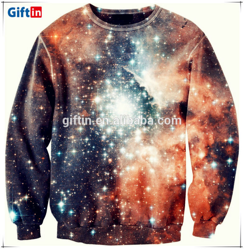 China New Product Long Sleeve Uniform Shirts - New design round neck pullover, custom 3d sublimation galaxy sweatshirt – Gift