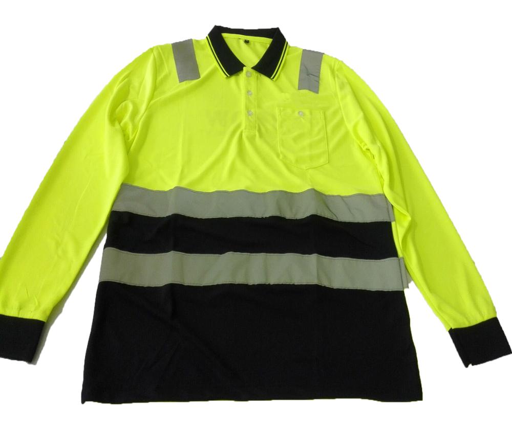 Factory source Polo Maker - Custom reflective tape high visibility safety long sleeve mesh polo shirt – Gift