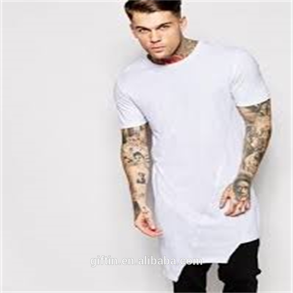 Rapid Delivery for T Shirt Supplier - wholesale scoop bottom hem t shirt mens with no side seam – Gift