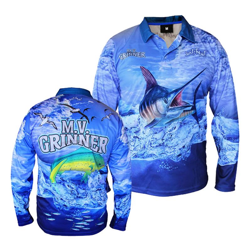 Factory best selling Custom Windbreaker Jackets - Quick Dry 3D Sublimated Fishing Shirt Outdoors Sportswear, Customized UPF 50 Fishing Print Shirt – Gift