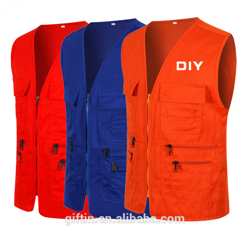 Personlized Products Polo Embroidery Logo - Quality Custom Printed or Embroidery sleeveless hunting vest – Gift