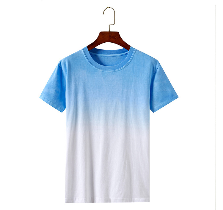 Best-Selling Wholesale Clothing Suppliers - blue color design screen printing short sleeve cotton t-shirt – Gift