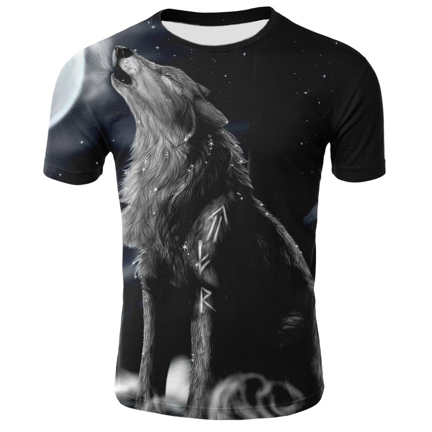 Special Design for Personalised Kids Hoodies - OEM design 3d full sublimation printing t shirt,wolf 3d t shirt,lion 3d printing t-shirt – Gift