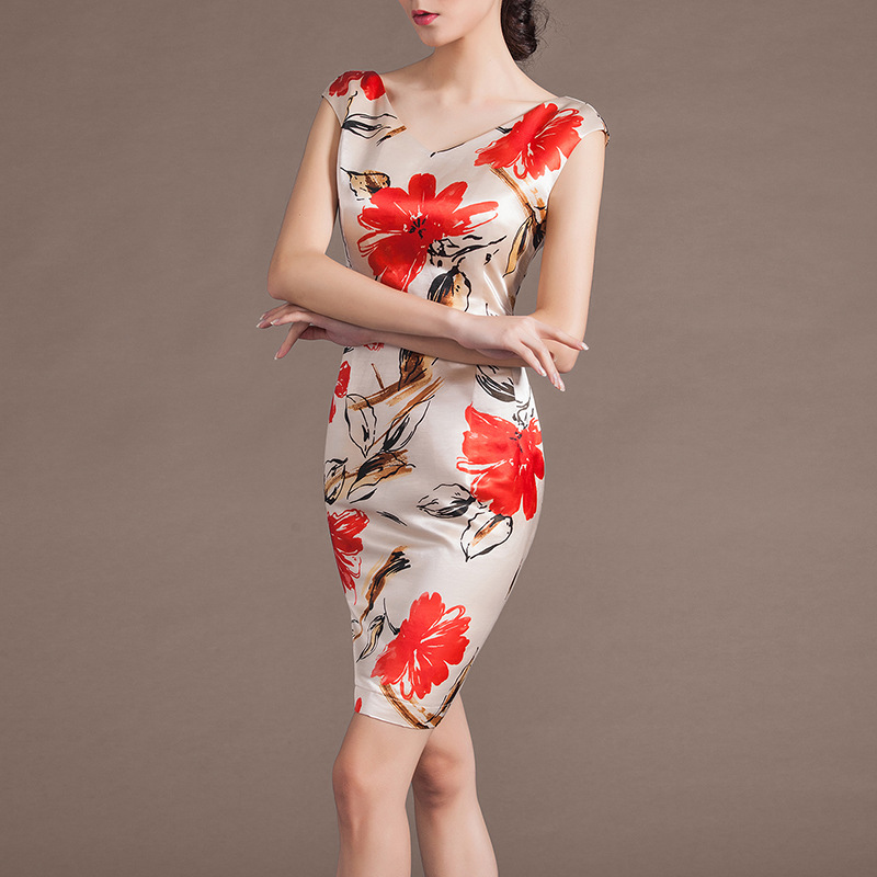 Best quality Cheap Custom Shirts - High Quality Sublimation Printing Sexy Silk Night Dress Maxi Dresses For Honeymoon – Gift