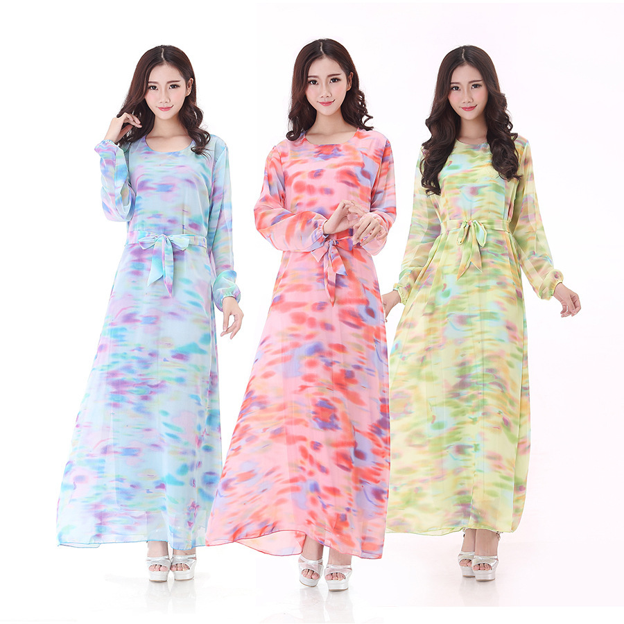 OEM Manufacturer Embroidered Sweater - Hot Selling Sublimation Printing Women's Sexy Evening Muslim Dress – Gift