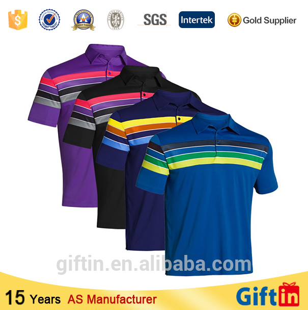 China Gold Supplier for Shirt Running - Custom High quality Classic mens 100% cotton yarn dyed stripe rugby style Polo shirt – Gift