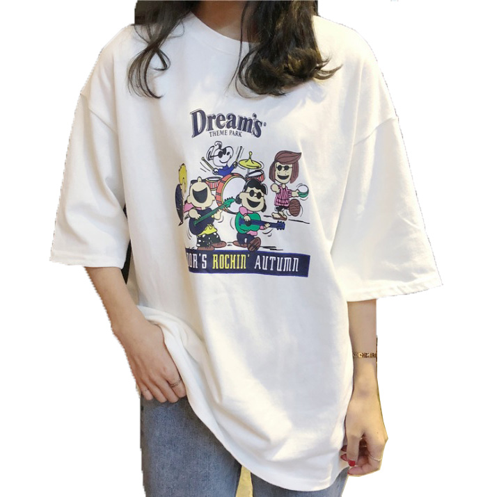 Wholesale Custom Running Singlets - OEM Custom printing easy leisure short sleeve cotton korean women t shirt – Gift