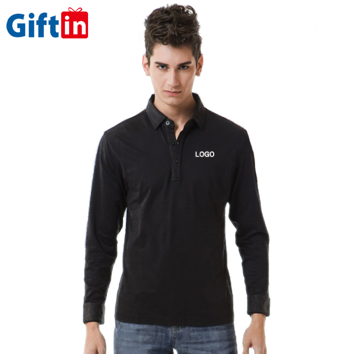 Factory Price Desinger Hoodies - Wholesale hombre custom 100% cotton Sport long sleeve embroidered polo shirt with logo custom logo printed mens polo shirts – Gift
