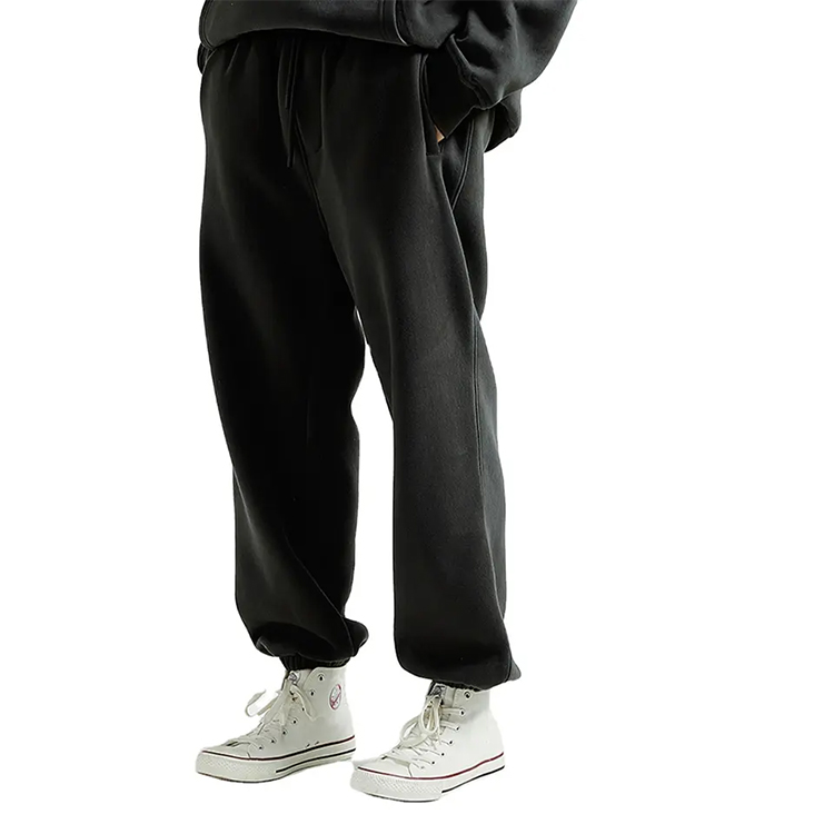 Chinese Professional T Shirts Online - Custom 350G CVC Leisure Elastic Waistband Drawstring Tight Edge Heavy Fleece Plain Jogger Unisex Harem Pants – Gift