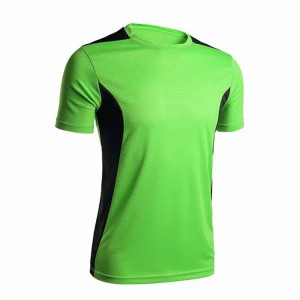Proveedor OEM Camiseta deportiva personalizada Gimnasio Hombres Running Fitness Camiseta informal de verano de secado rápido con panel