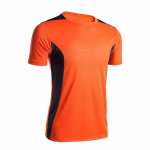 Proveedor OEM Camiseta deportiva personalizada Gimnasio Hombres Running Fitness Camiseta informal de verano de secado rápido con panel