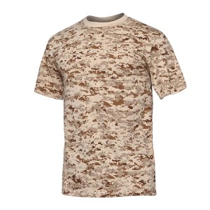 T-shirt mimetica da uomo sportiva da esterno in cotone 100% T-shirt da uomo in poliestere traspirante americano Outwear Camp Tees