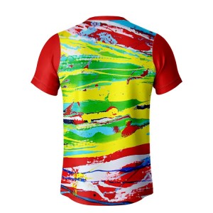 Magliette LOGO con stampa personalizzata Maglietta da corsa con sublimazione sportiva per maratona ad asciugatura rapida