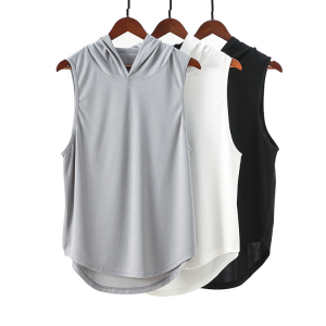 Diseño con capucha de los hombres de encargo de las camisetas sin mangas del gimnasio del OEM
