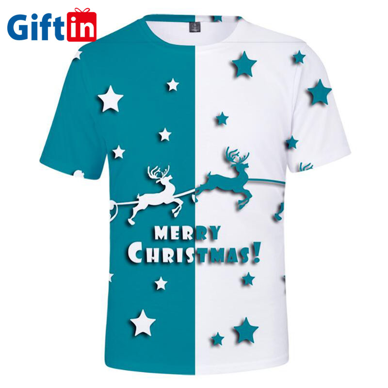 High reputation Dropshipping Products – 2020 style Christmas Cartoon Lovely Snowman 3D Printing Summer Short sleeve Fashion plus size men’s t-shirts  – Gift