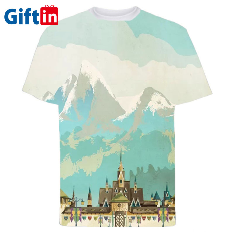 Chinese Professional Advertising Shirts For Sale - wholesale sublimation custom printing disney tshirt for women Disney princess tshirt women ice queen Disney t shirt – Gift