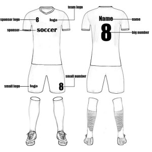 Custom embroidery soccer jersey logo team sports wear