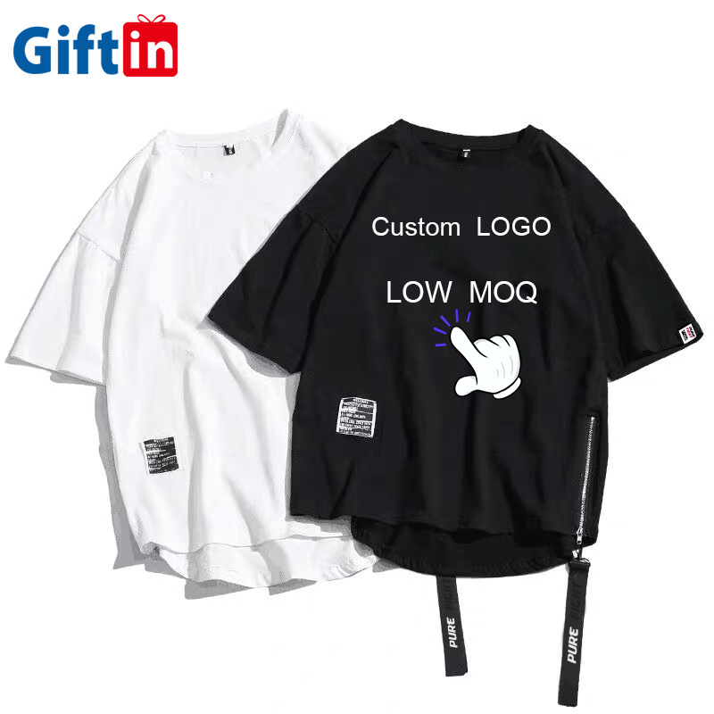China Factory for Company Polo Shirt Design - new design hip hop Custom Wholesale Screen Printed 100% Cotton Oversized Side-Zipper Plain Women’s T-shirt – Gift