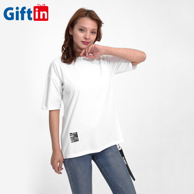 100% Original Factory Promotional Tee Shirts - Factory Direct Wholesale Unisex Hip Hop Soft Plain T Shirt Streetwear Black 100% Cotton T-Shirt For Women  – Gift