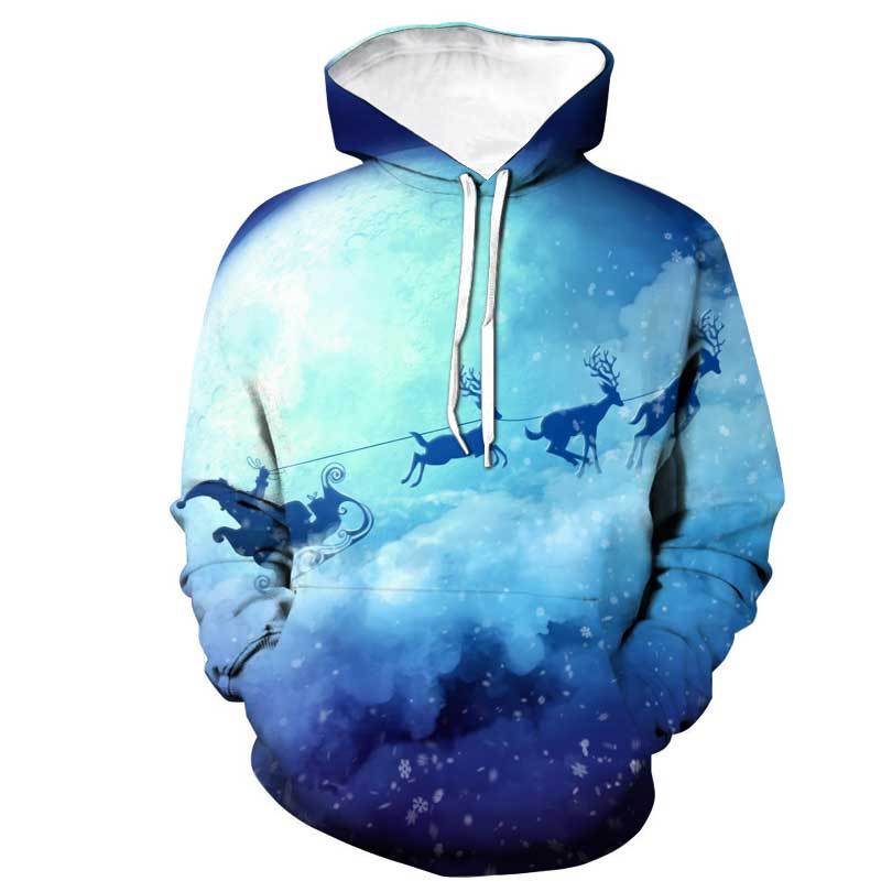 2019 High quality Dye Sublimation Hoodies - 2020 new fashion style Christmas Custom Men’s Hoodies Wholesale women’s Sweatshirts Sublimation 3D Printed Oversized Hoodie  – Gift