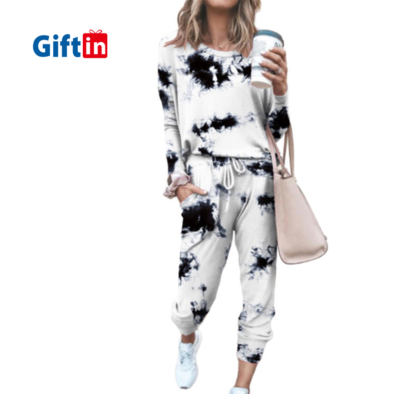 Top Suppliers Personalised T Shirt Printing - Custom Tracksuit 2020 Loungewear Long Sleeve Winter White Fleece Sexy Cute Women Sets Two Piece Print Sets – Gift