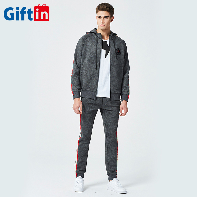 China Factory for Half Marathon - Wholesale Mens Slim Fit Custom 2020 Gym Grey Fitted Quality Bottoms Streetwear Bodybuilding Tracksuit – Gift