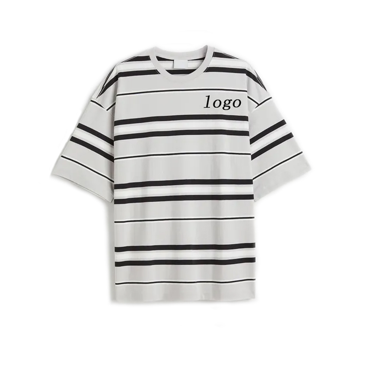 Wholesale Wholesaler - High quality plain men’s t-shirts 100% cotton custom print logo tee shirts stripy shirt for men – Gift