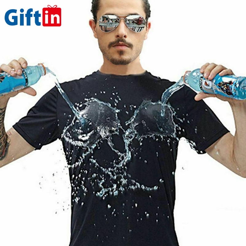 China wholesale Technical Polo Shirt - Custom Print Anti-Dirty Waterproof Men Hydrophobic Short Sleeve T shirt  – Gift