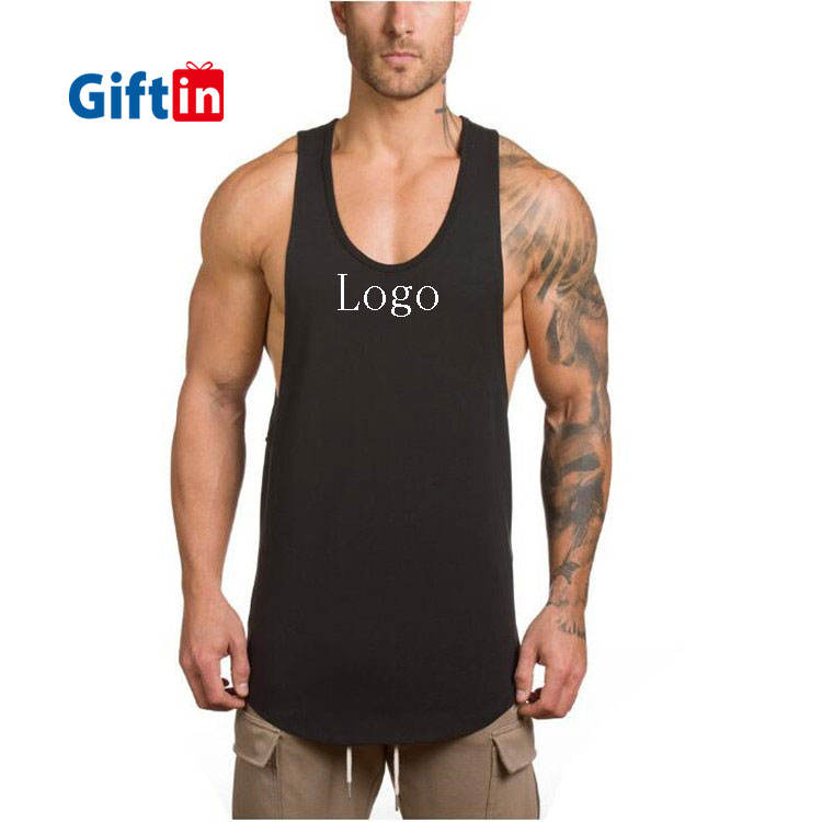 Personlized Products Polo Embroidery Logo - Sports Summer Blank Gym Workout Bodybuilding Sleeveless T-Shirt Vest O-Neck Comprehensive Training Basic Tank Top – Gift