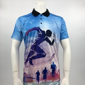 Tricou polo cu design personalizat en-gros pentru cămăși cu uscare rapidă pentru maraton de alergare sportivă