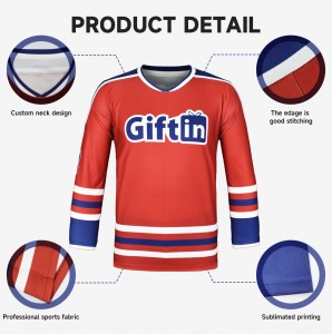 Jugend-American-Hockey-Uniform-Set, vollständig angepasstes American-Eishockey-Trikot, heiße Herren-Uniformen