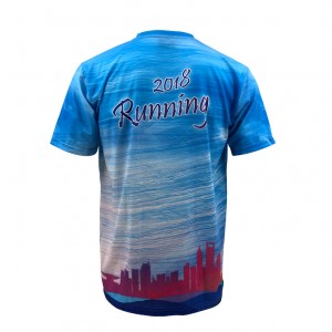 3D昇華印刷Tシャツクイックドライマラソンスポーツカスタマイズされた印刷ロゴ