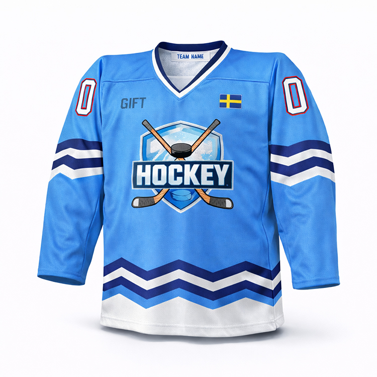 blue ice hockey shirts